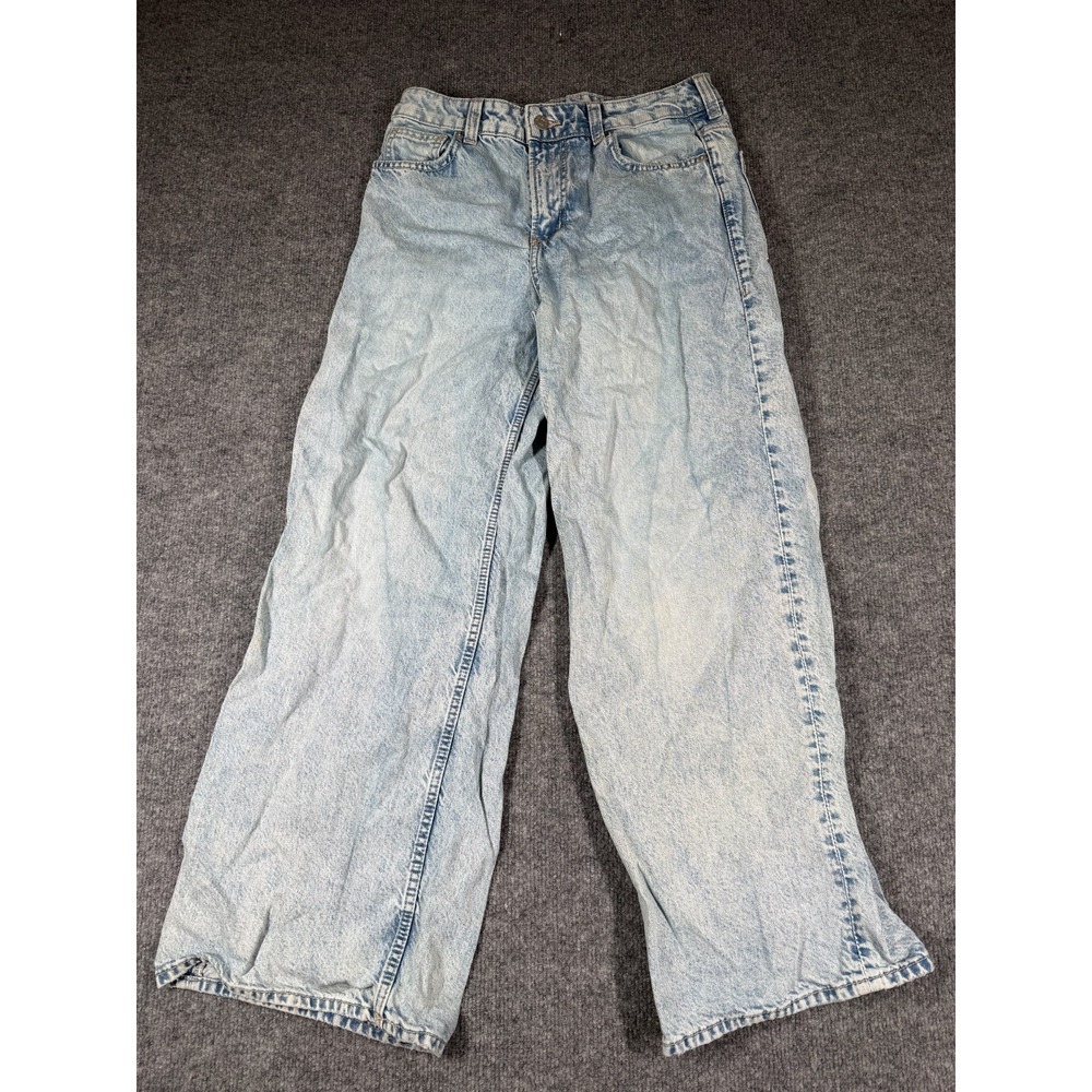 Divided by H&M Jeans Womens 6 Blue Denim Light Wash Streetwear Mid Rise Wide Leg